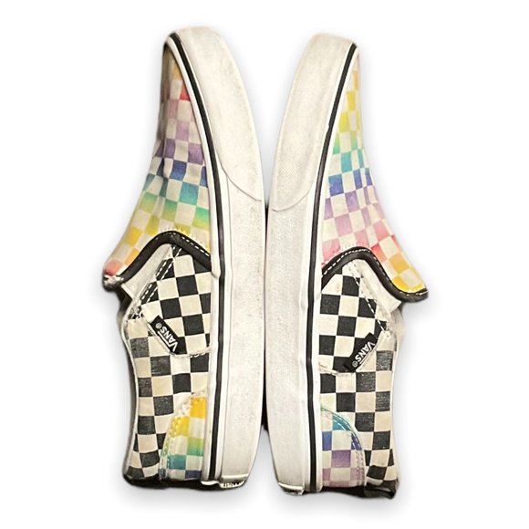 Vans Asher Rainbow Checkerboard Slip-On Sneaker - Size 3 (big kids) - Picture 2 of 8